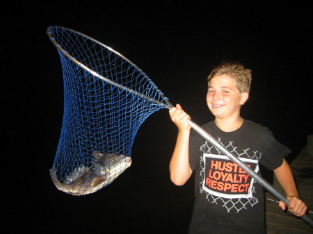 My son, Tyler, and his fish