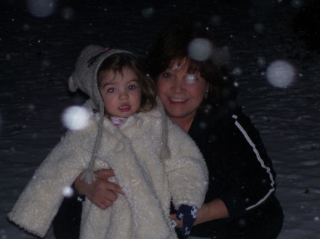 In the snow with McKenzie