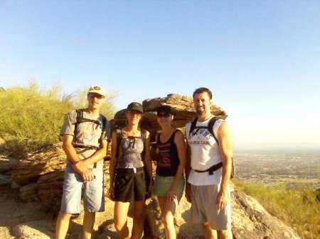 hiking with friends on South Mountain 08.09