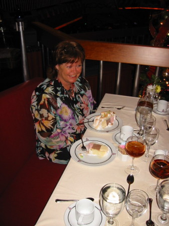 Debbie at evening dining Dec03