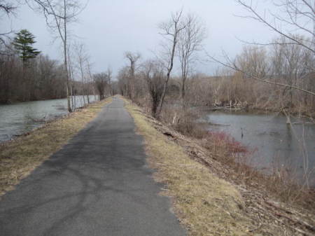 Bike path along the Erie Canal