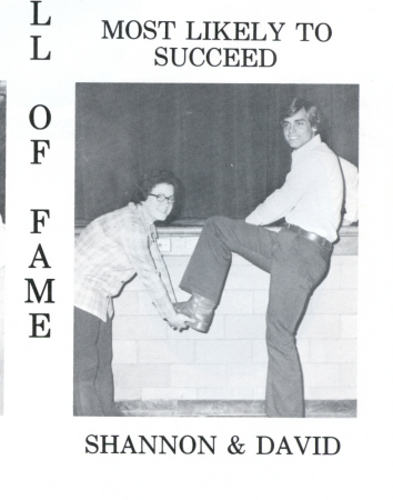Shannon and David 1980 Senior Hall of Fame