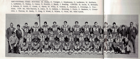 Sophomore Football Team Fall 1967