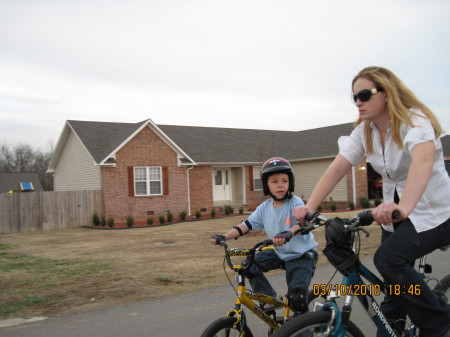 ELI & AMY riding bikes.