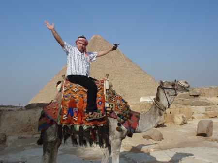 At the Pyramids in Giza, Egypt