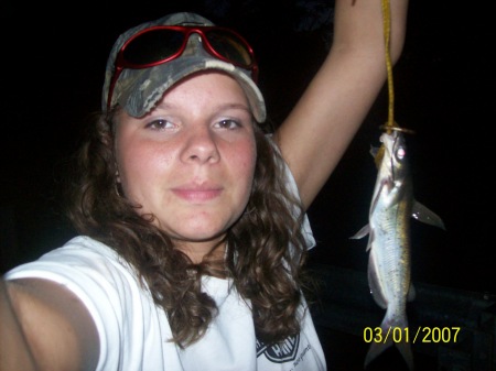My Carley Girl!! age 14 with her little fish