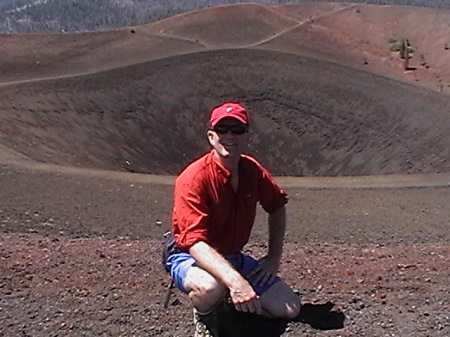 Arthur at top of Cinder Cone Volcano