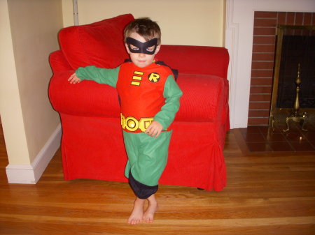 Michael, my grandson, as Robin