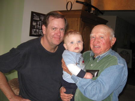 Curt, Corban and Great Grandpa Fred