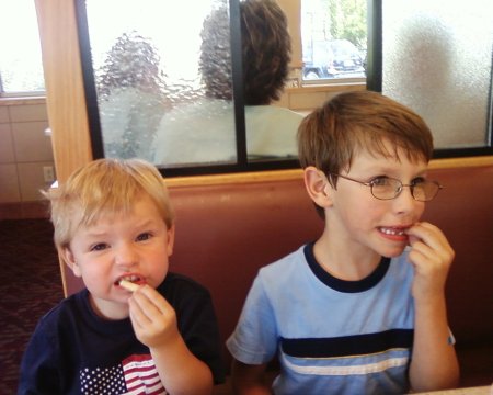 My Boys Eating French Frys