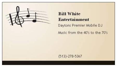 Original card from my mobile DJ business.