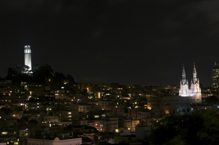 Coit Tower, Night, San Francisco, 2009
