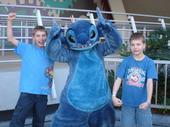 Logan and Conner with Stitch