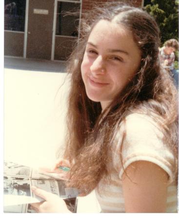 Corinne Calamaro signing yearbooks