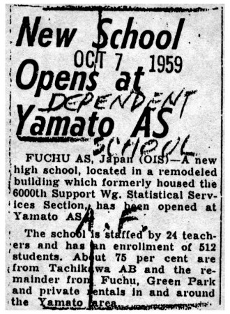 Yamato High School Opens 10-7-1959