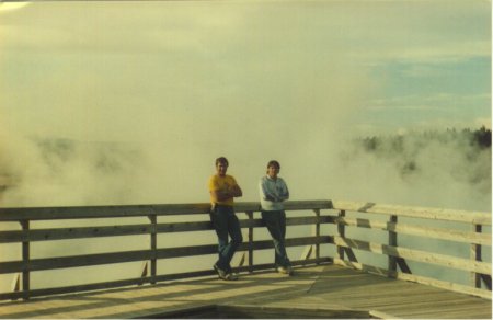 My friend Brad and Me at Yellowstone Park
