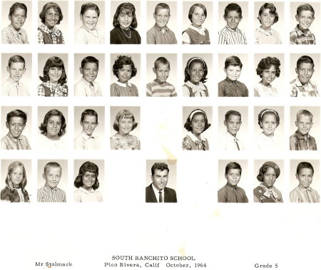 So. Ranchito School, October 1964, 5th Grade