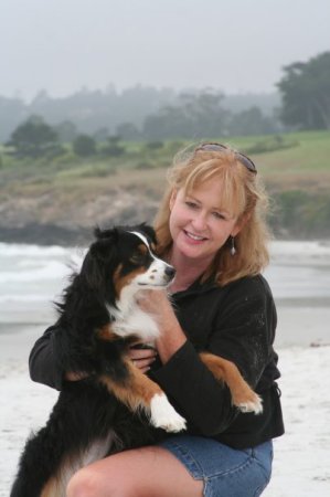 Tina Hebert Marsh with Mia at the beach