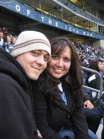 My Son Brandon & I at Titan's Game in Seattle