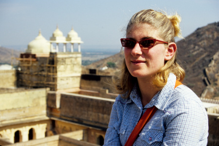 My daughter Emily at Fort Jaipur