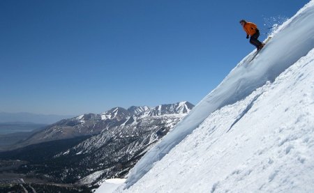 Me dropping into Daves Mammoth Mountain