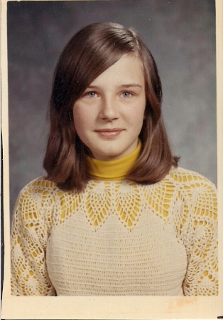 seventh grade (my mom crocheted the dress)