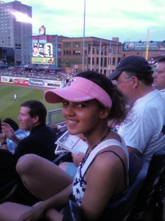 Oldest daughter at ball game