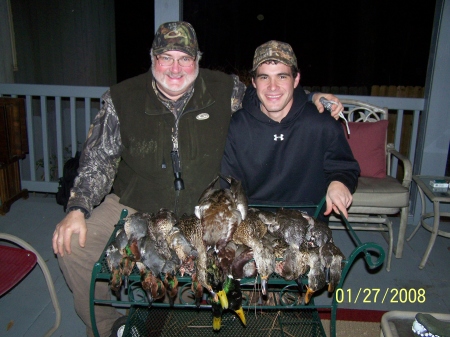 Jim with Son (Marc) after hunt