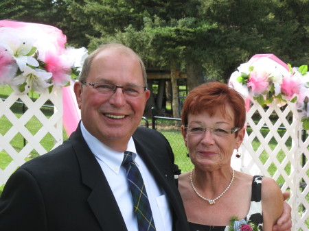 Don and Brenda on Pam's wedding day