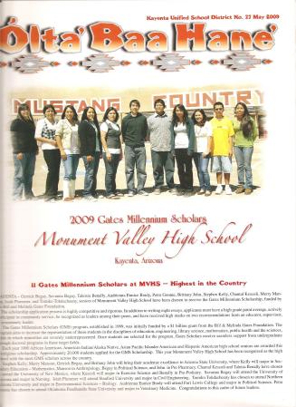 2009 MVHS 11 Gates Millennium Scholars