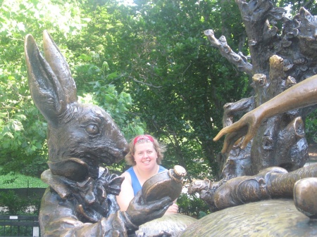 Gretchen at Alice in Wonderland Statue, NYC