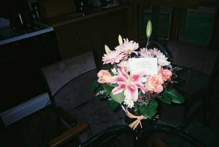 My B-day flowers from Eric, Mindy, Lillie