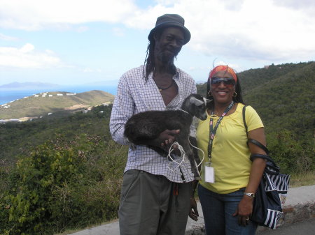 Hanging out w/ Madonna the Goat in St. Thomas
