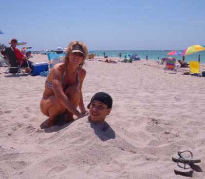 Venice Beach with my son - 2009