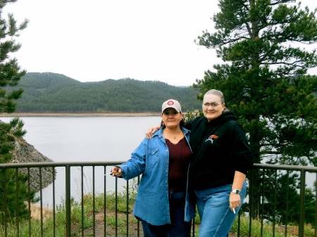 Raquel & Patricia at the lake.