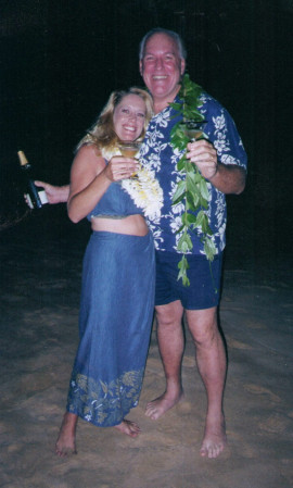 Me and Michelle- after our wedding on Lanai