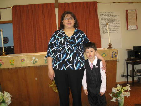 My son Savien and I on Easter 2009