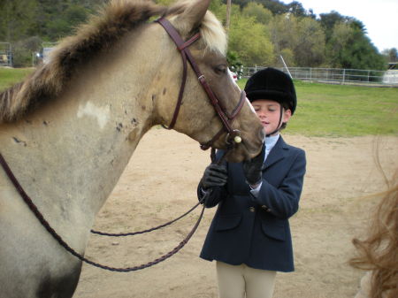 Amelia at one of her horse shows