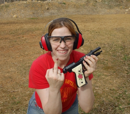 Youngest with her new Beretta