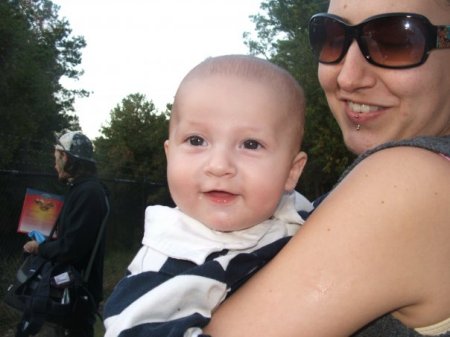 Gage with mommy, Michelle