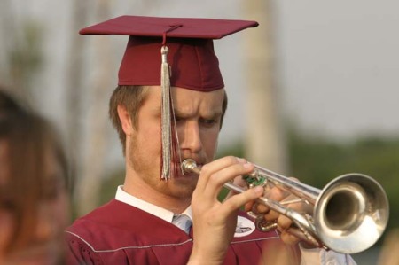 David in band at his 2007 ACHS graduation