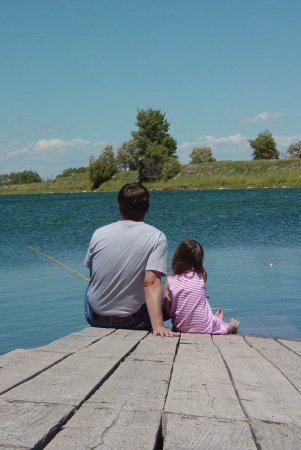 Fishing with Anna at the Gravel Pond (Idaho)