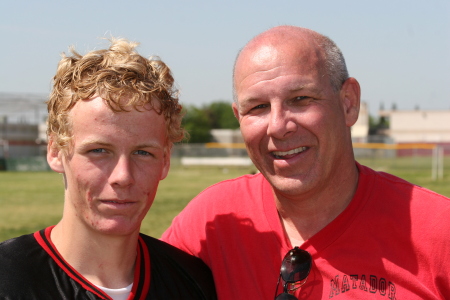 Coach and Captain High School LaCrosse Team