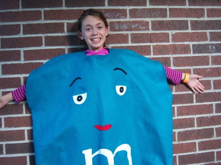 Melanie as an M&M