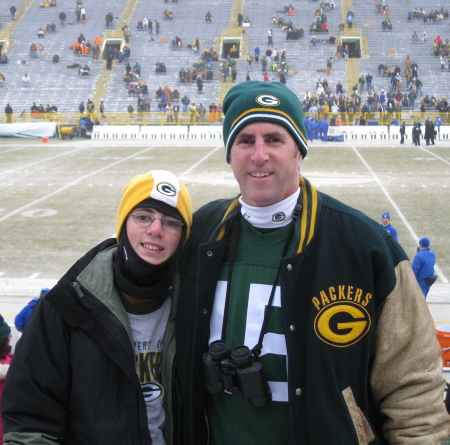 Grant and me during pre-game warm-up