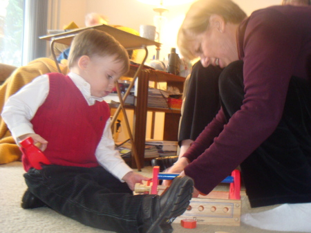 LANDON AND MY SISTER JULIE  XMAS TIME