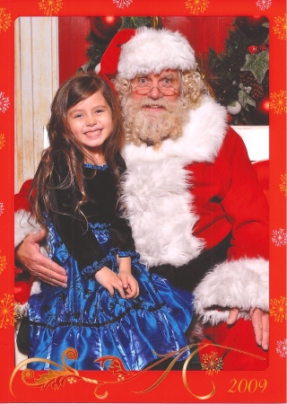 Alyssa with Santa 2009