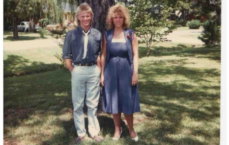 Me and my sister in 1985