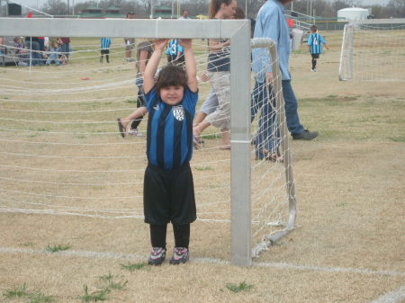 Desiny at her soccer  game