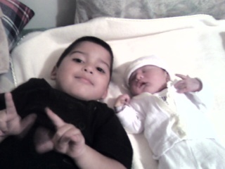 Lil Alex and Jolani My Grandsons.
